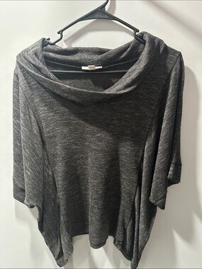 Studio Works Dark Charcoal Cowl Neck Sweater Top